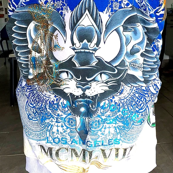 RARE ED HARDY by CHRISTIAN AUDIGIER Zip Up Hoodie